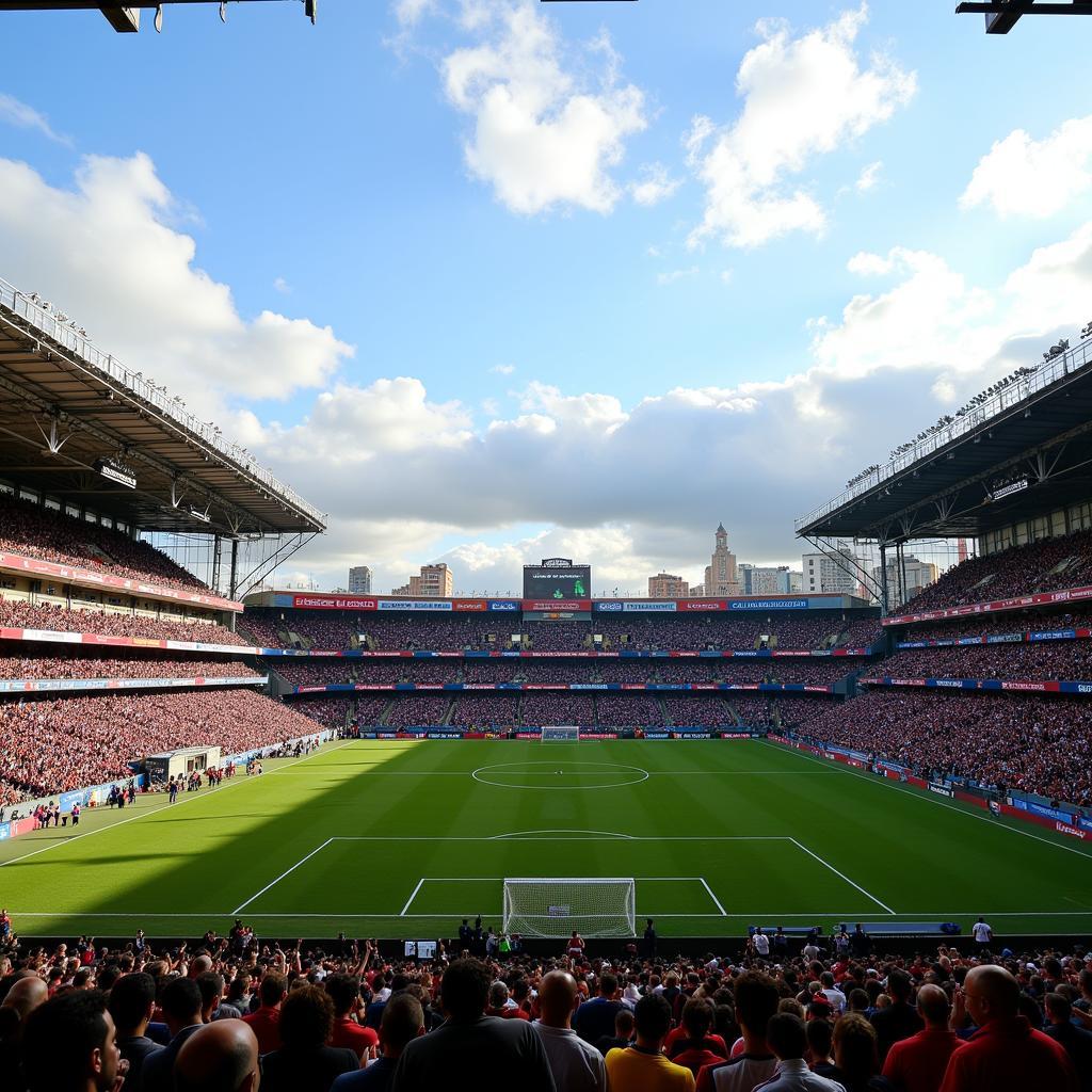 Khán đài rộng lớn tại Sân vận động Estádio Municipal General Raulino de Oliveira
