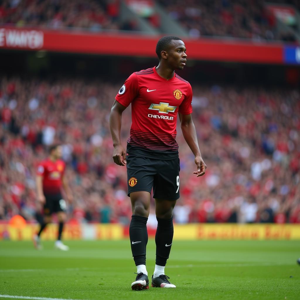Kobbie Mainoo trong màu áo Manchester United