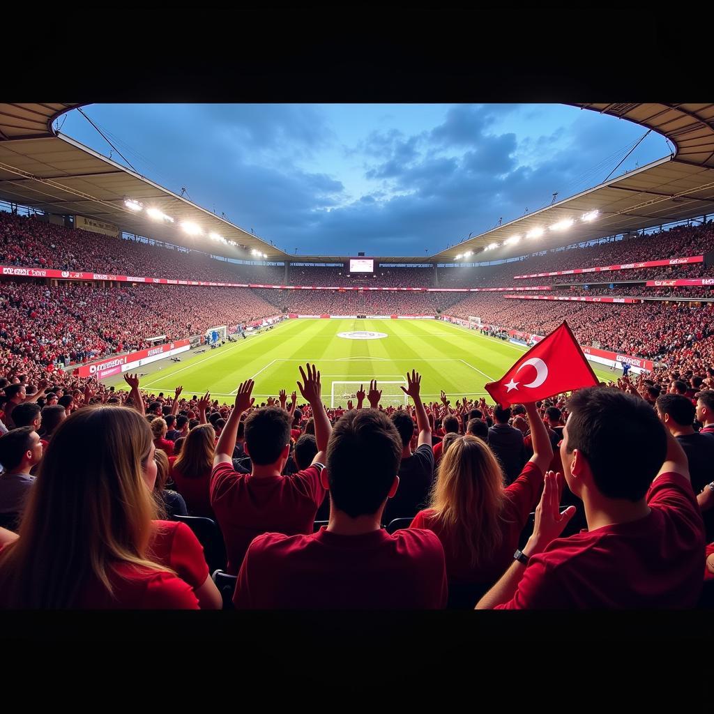 Hình ảnh người hâm mộ cuồng nhiệt tại Leon FC Stadium, tạo nên bầu không khí sôi động đặc trưng.
