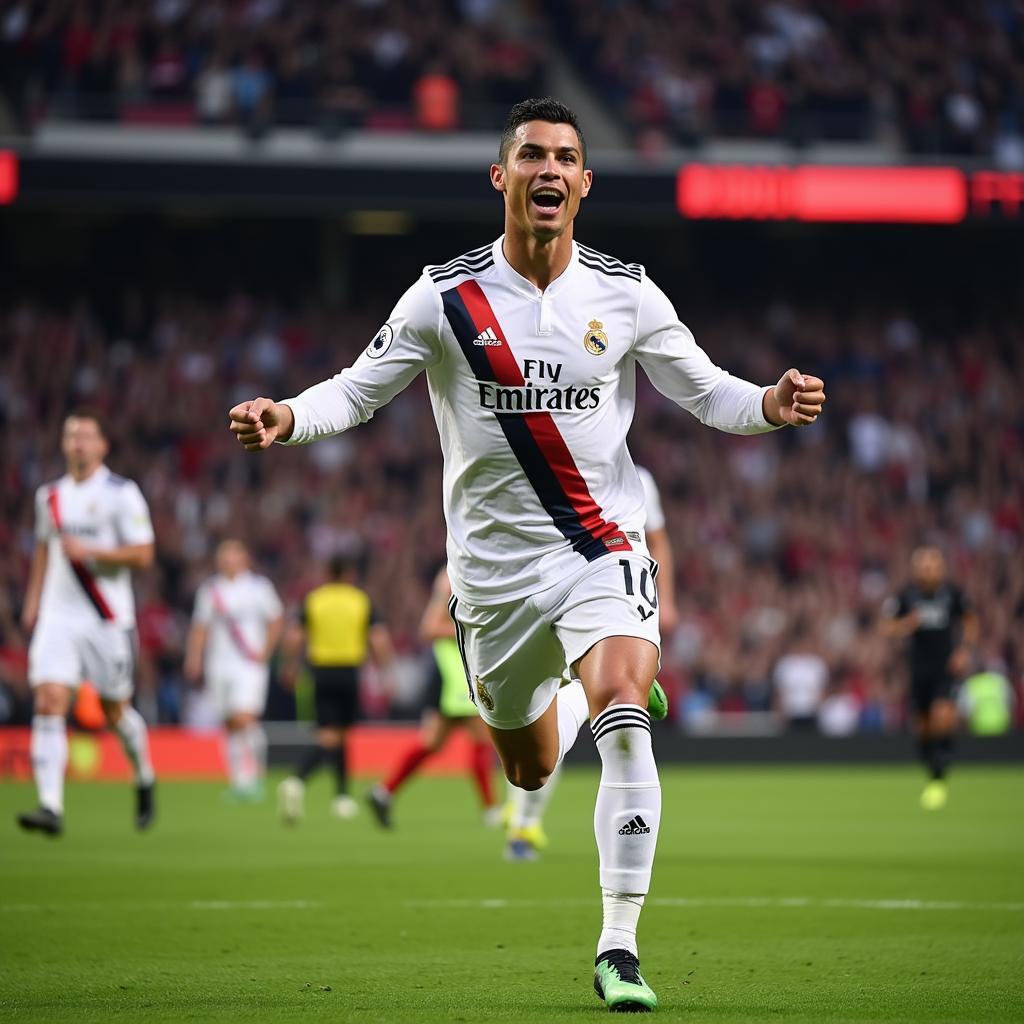 Tinh thần chiến đấu của Cristiano Ronaldo thể hiện qua leudo