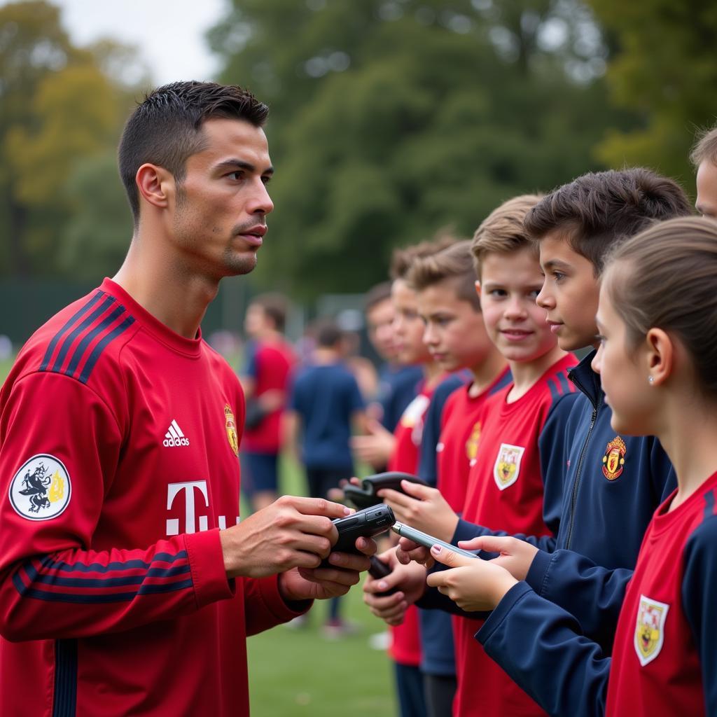 Cristiano Ronaldo truyền cảm hứng cho trẻ em