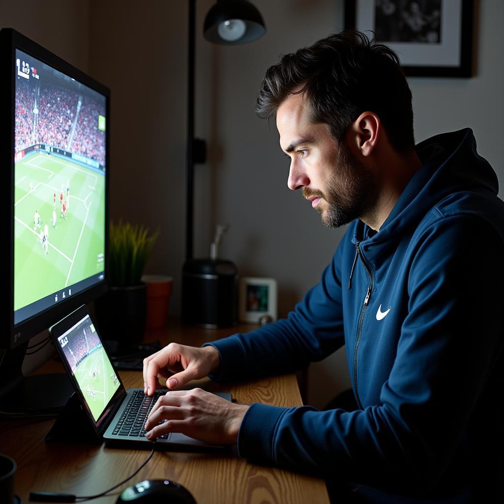 Liam Cusack phân tích trận đấu bóng đá