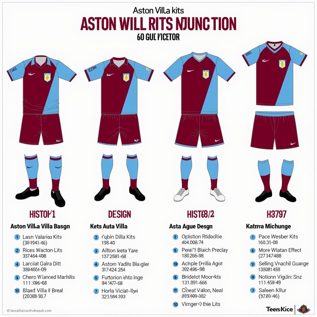 Lịch sử phát triển Aston Villa Clothes qua các thời kỳ