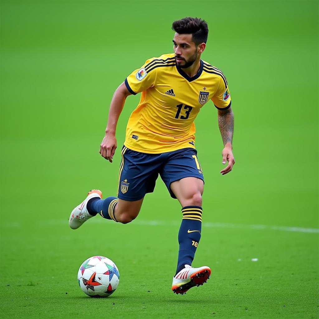 Lionel Alvarez khéo léo với trái bóng