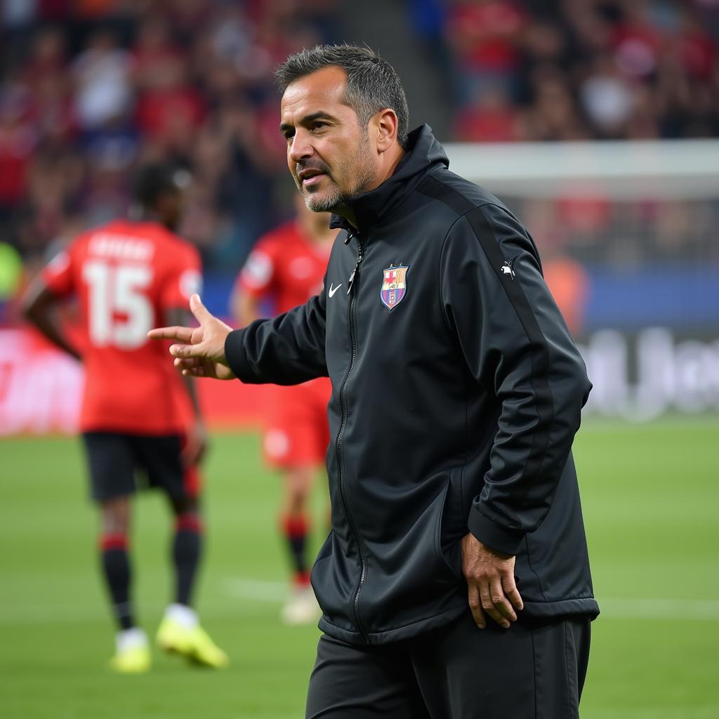 Luis Hernández during his coaching career