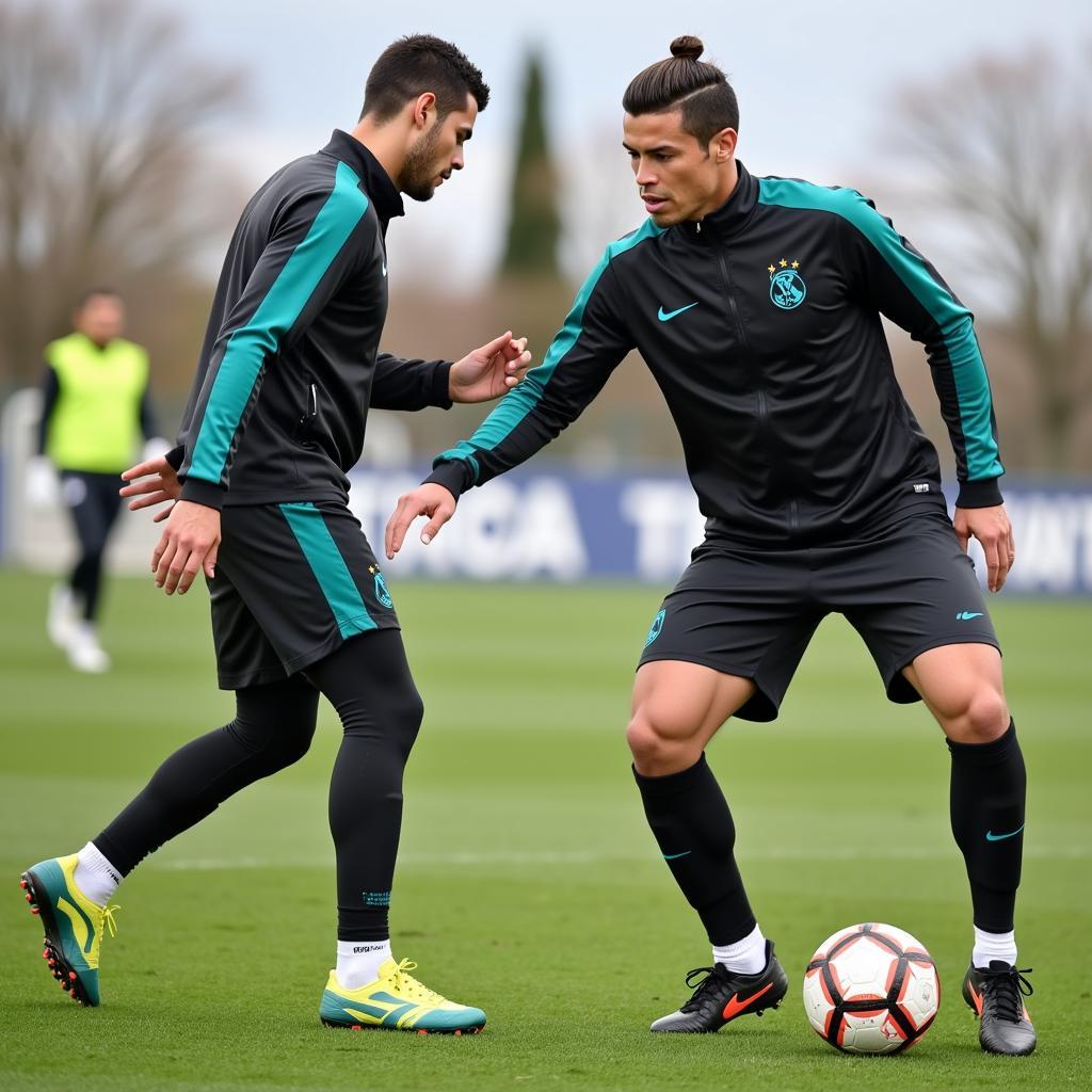 Ronaldo luyện tập chăm chỉ với triết lý Amin Chiakha