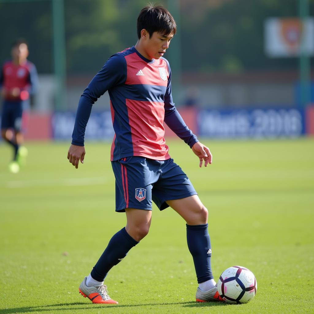Luyện tập bóng đá Jeong Hoon Kim