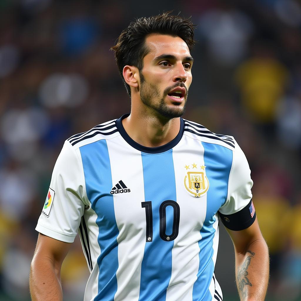 Mateo Musacchio trong màu áo đội tuyển Argentina