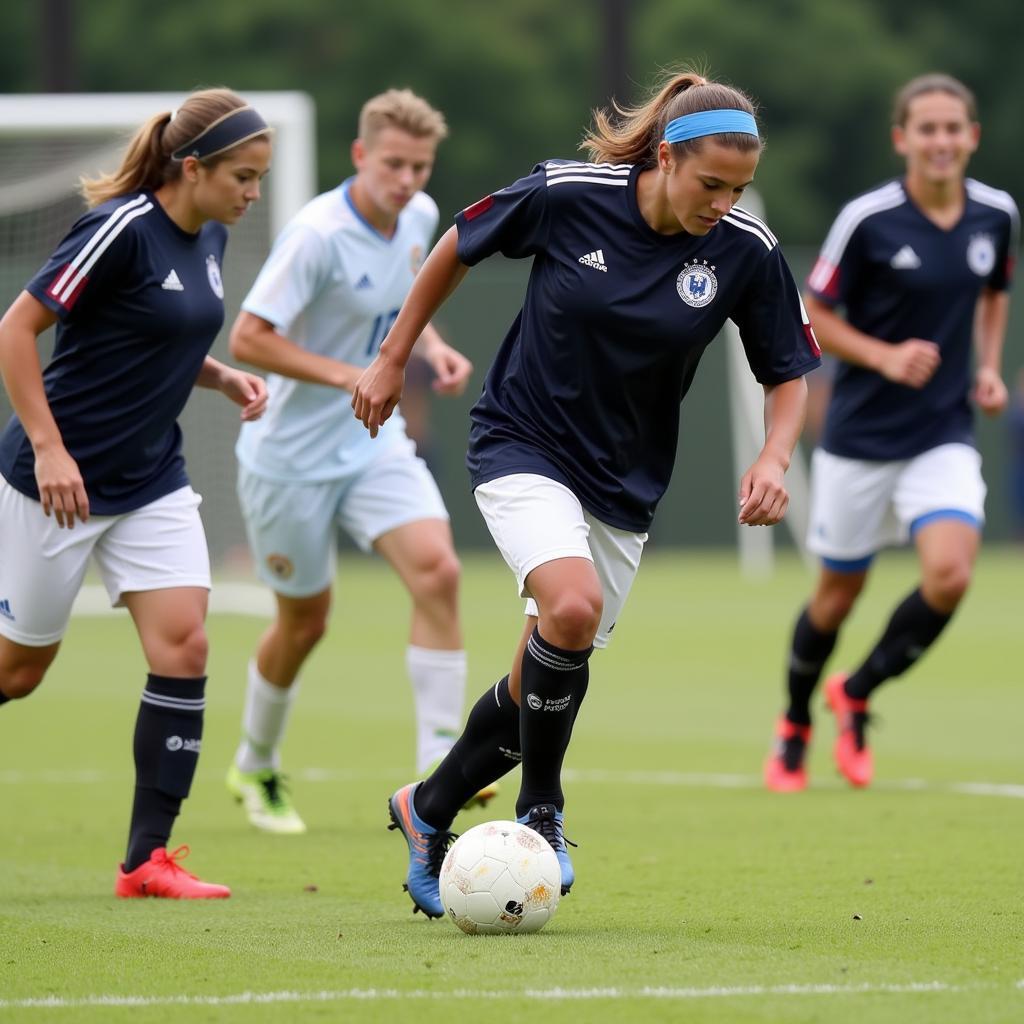 Cầu thủ Mcsorley soccer luyện tập chăm chỉ