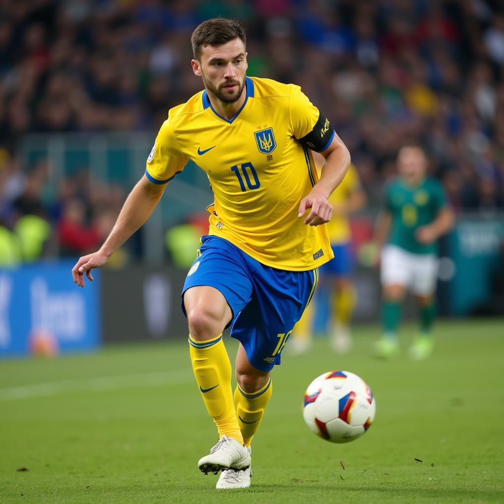 Mykola Shaparenko khoác áo tuyển quốc gia Ukraina