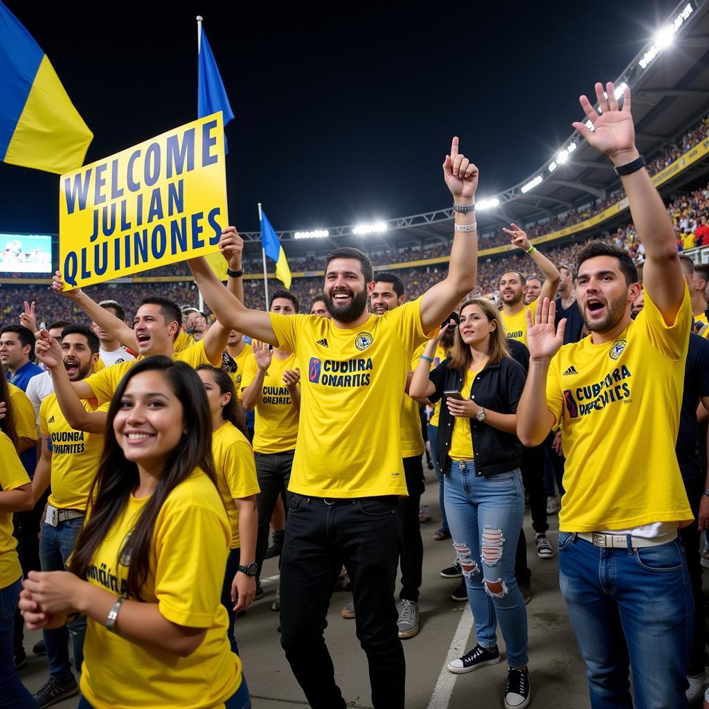 Người hâm mộ Club America chào đón Quinones