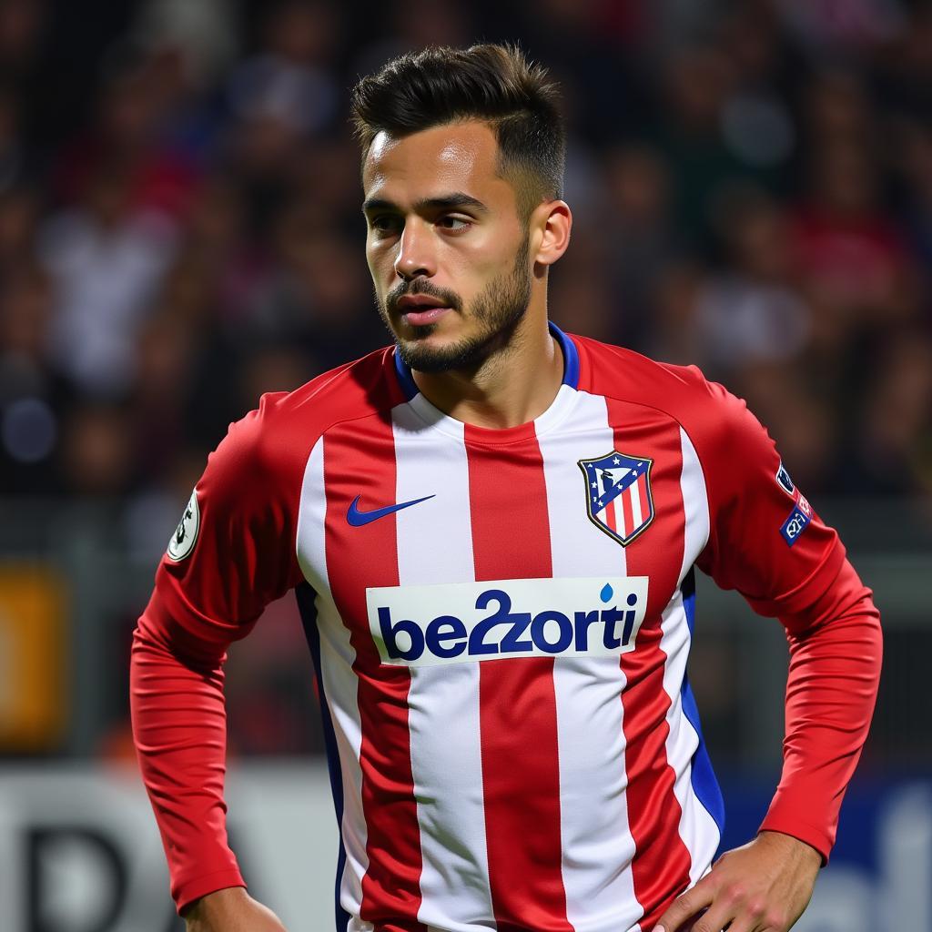 Nico Gaitan trong màu áo Atletico Madrid