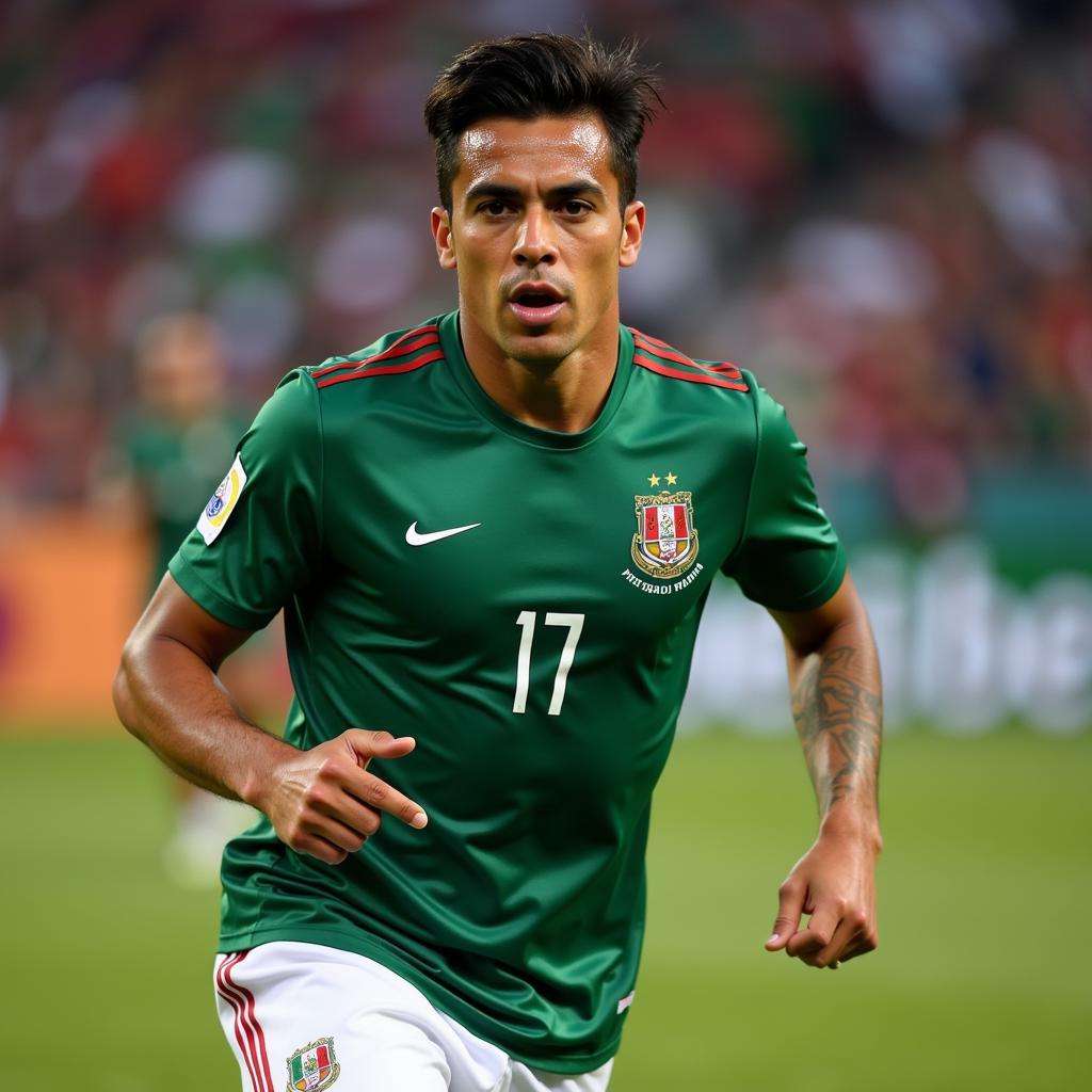 Omar Bravo khoác áo đội tuyển Mexico