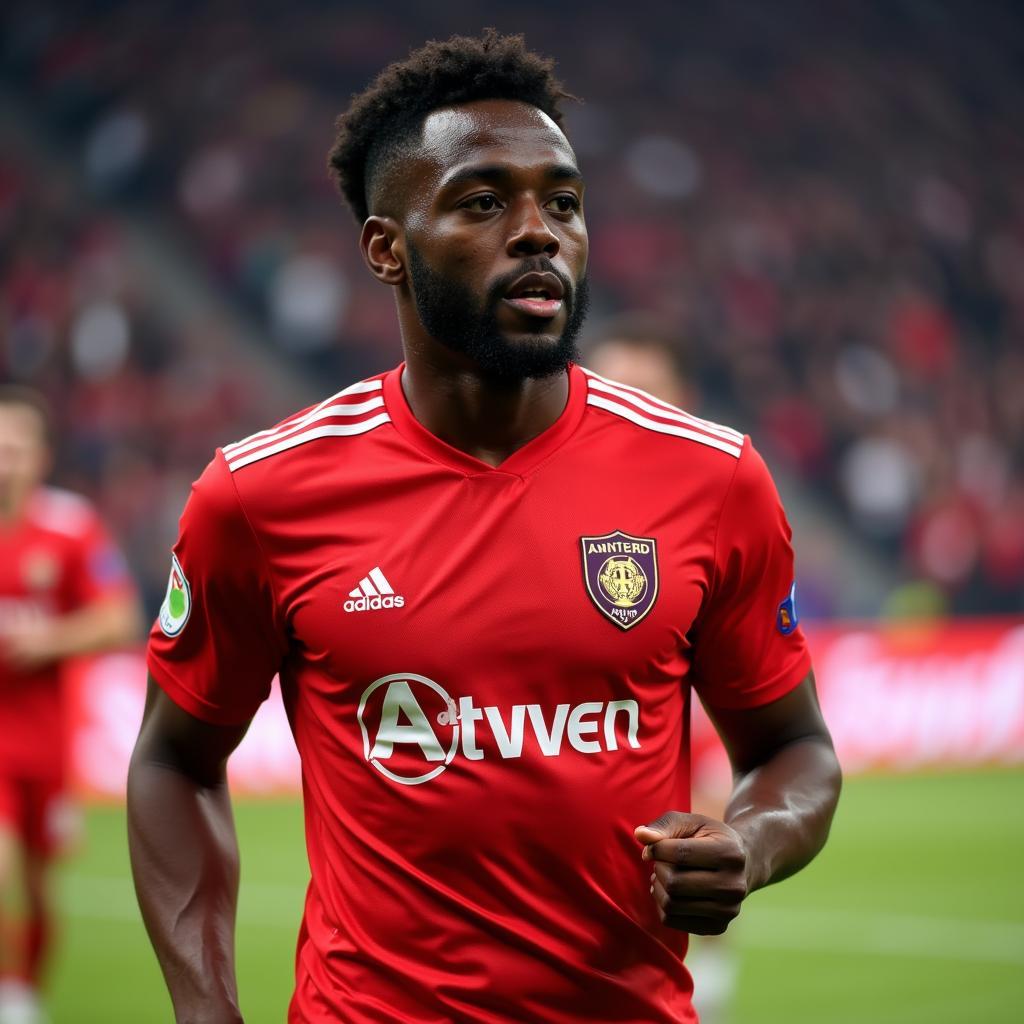 Pierre Dwomoh trong màu áo Antwerp.