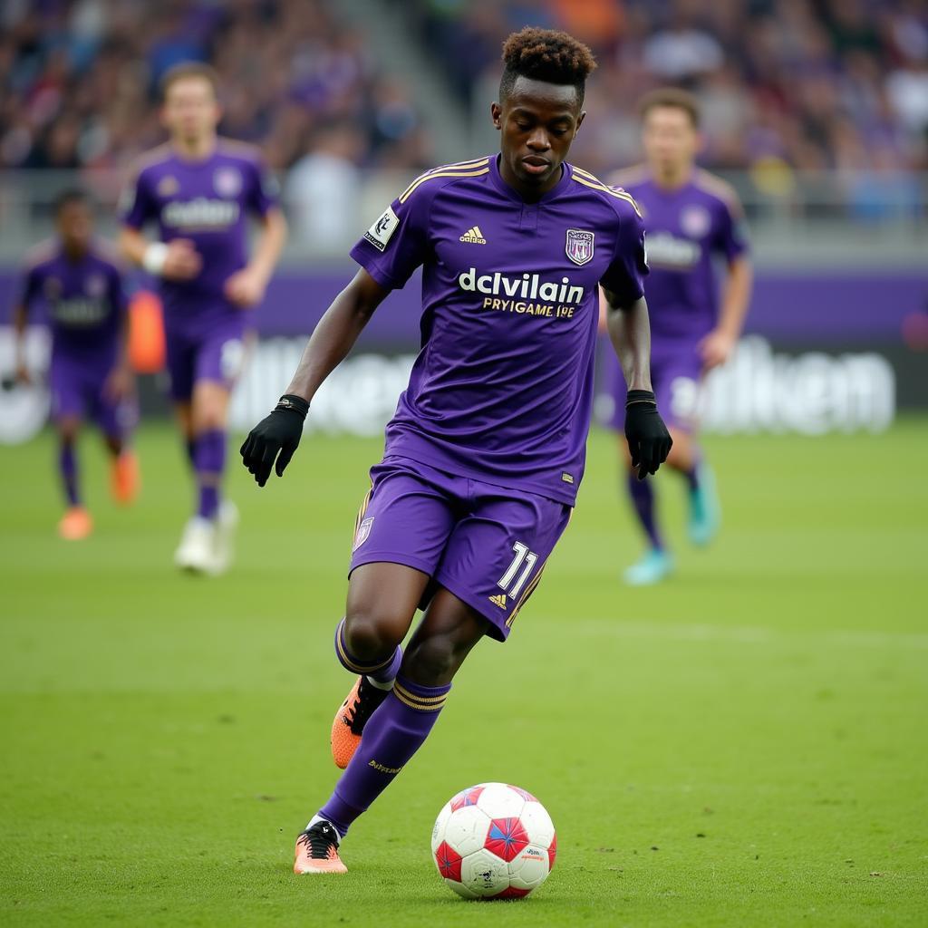 Pierre Dwomoh thể hiện kỹ thuật điêu luyện trong màu áo đội trẻ Anderlecht