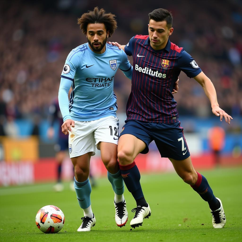 Rafa Soares trong một pha phòng ngự