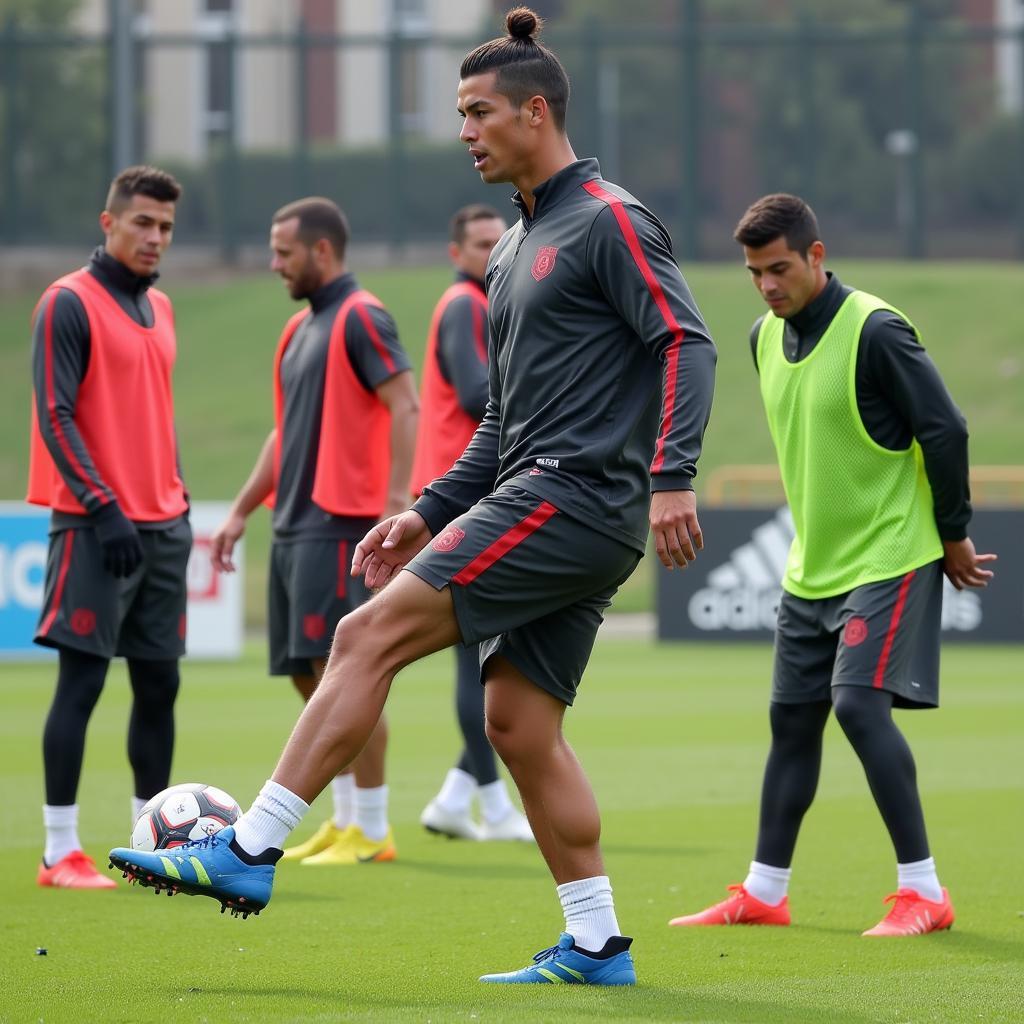 Cristiano Ronaldo tập luyện chăm chỉ để rèn luyện "kelic"