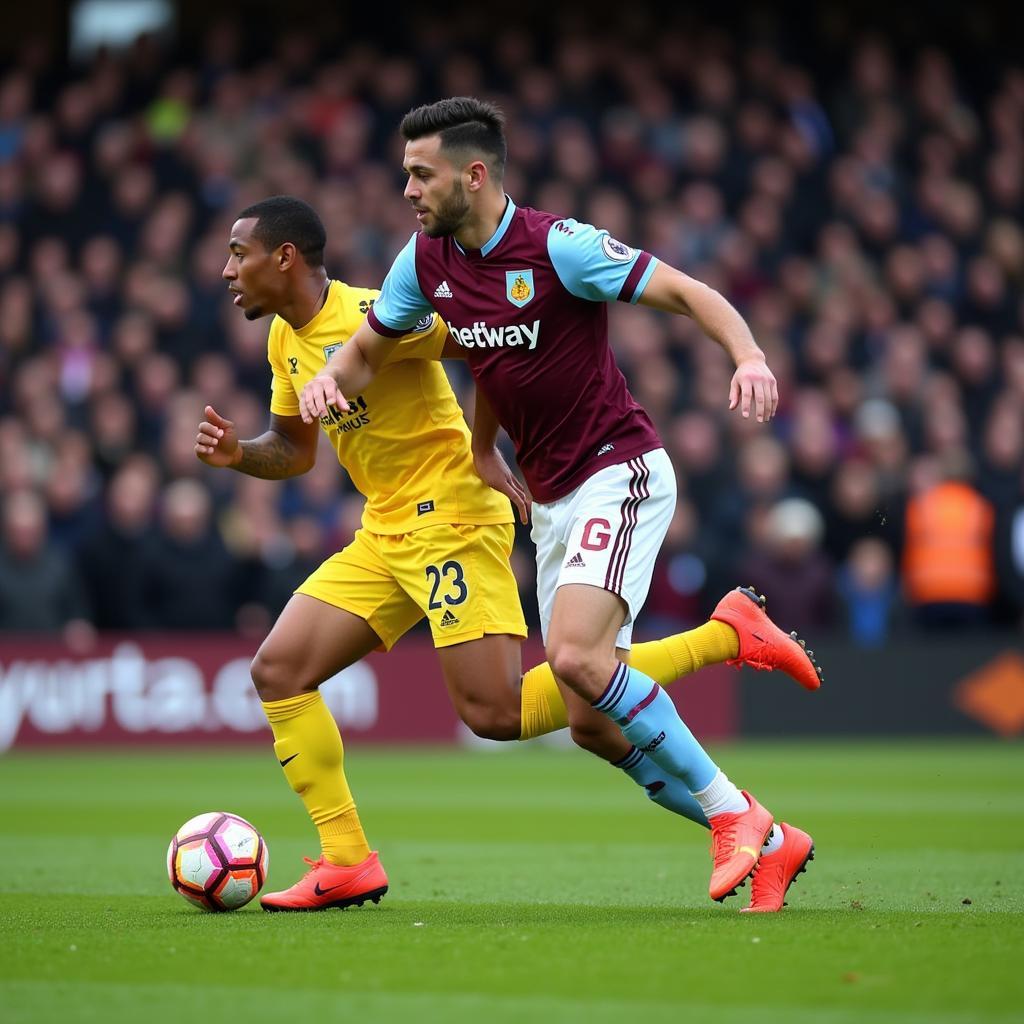 Samuel Bastien trong màu áo Burnley