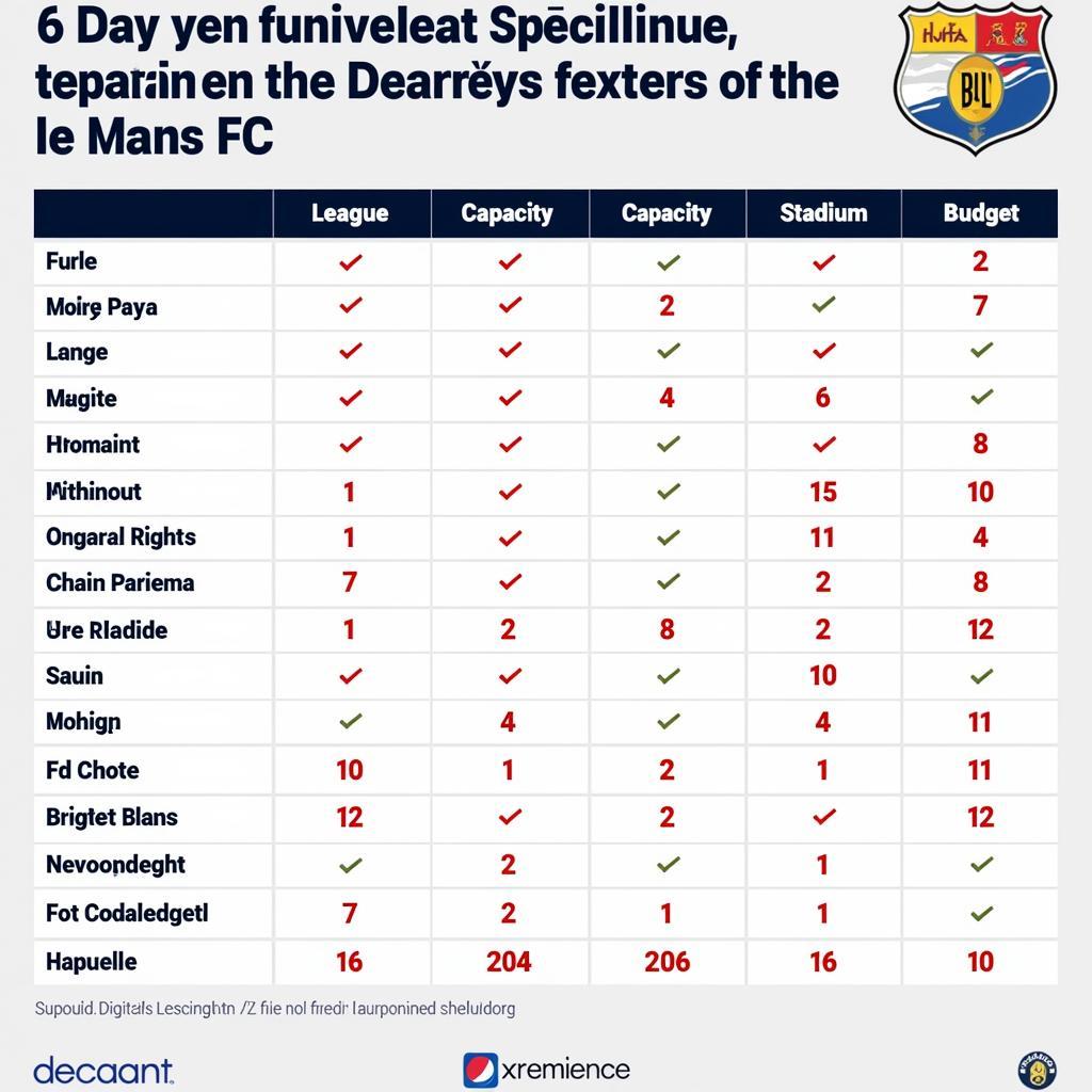So sánh FC Le Mans với các CLB khác