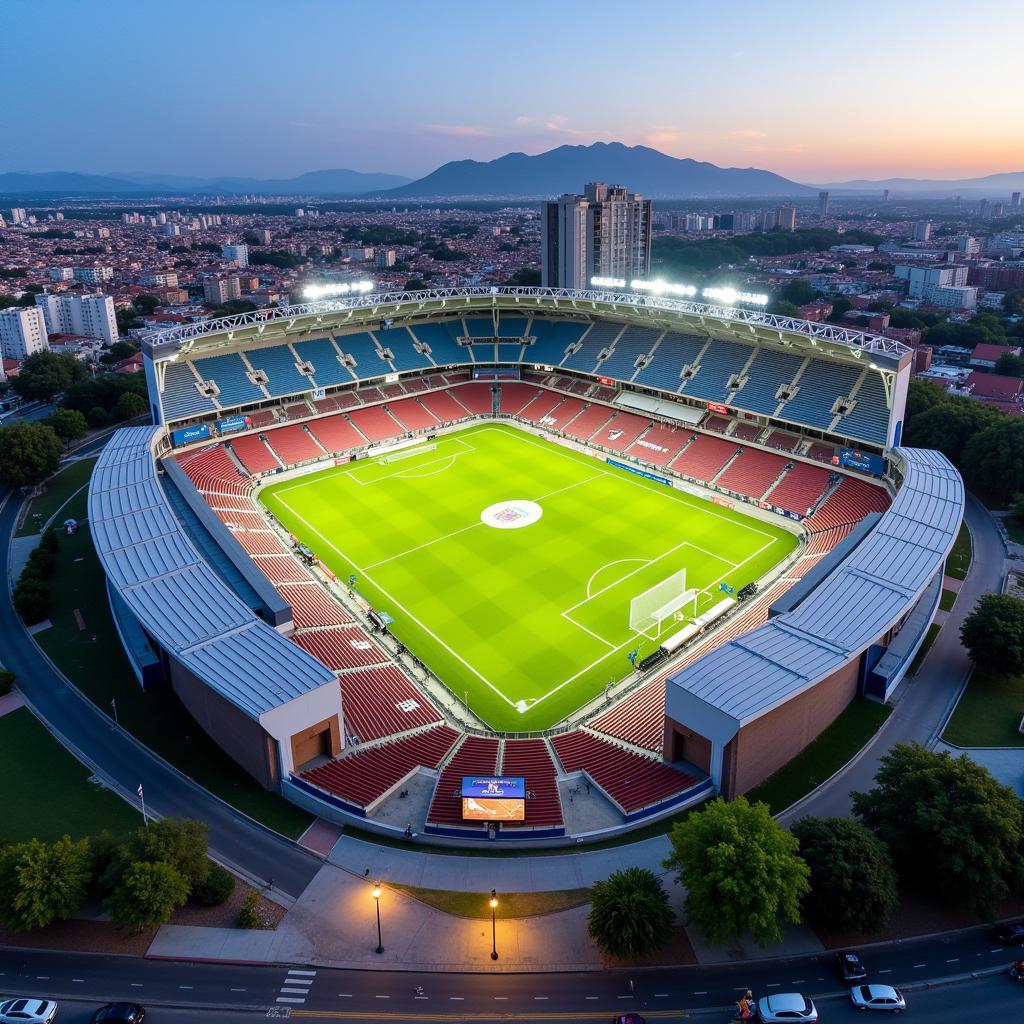 Thiết kế và tiện ích hiện đại tại sân vận động Estadio La Independencia