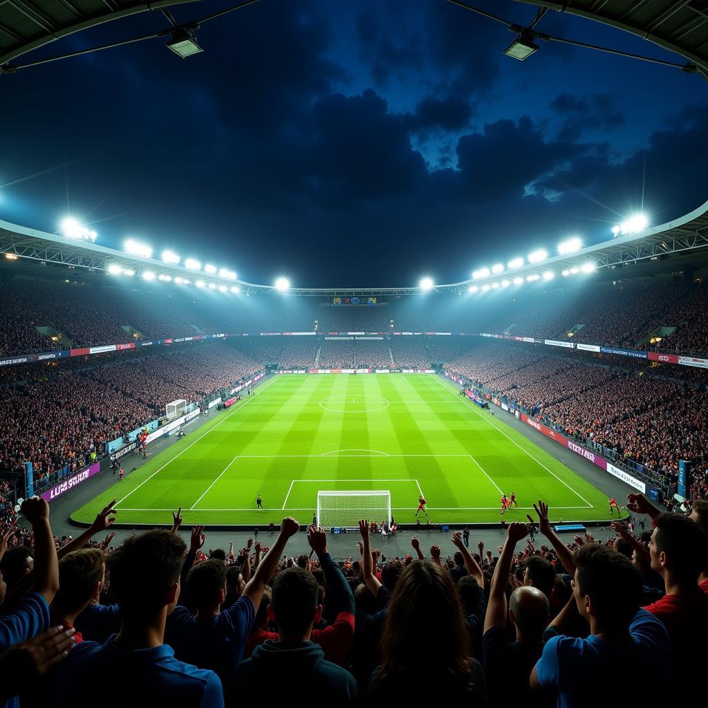 An exciting football match
