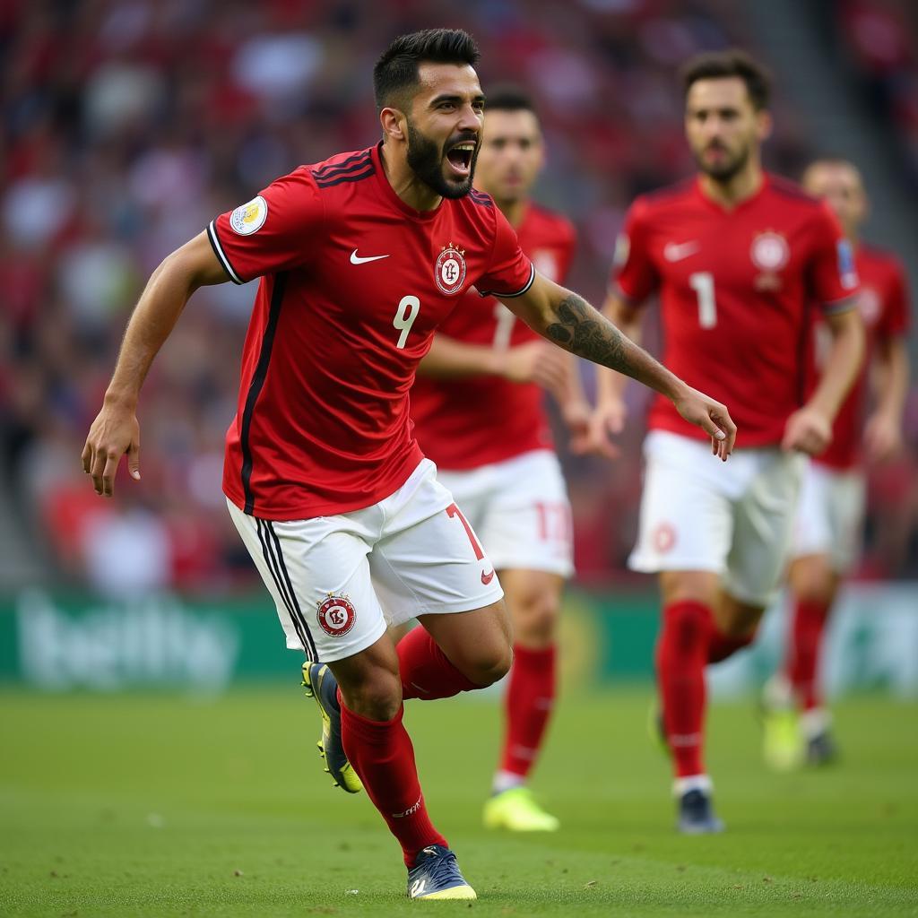 Yassine Meriah khoác áo đội tuyển Tunisia