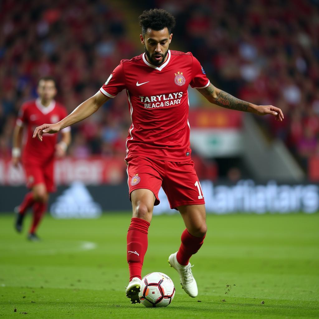 Younès Belhanda trong màu áo Galatasaray, ghi dấu những khoảnh khắc đáng nhớ trong sự nghiệp của anh tại câu lạc bộ này.
